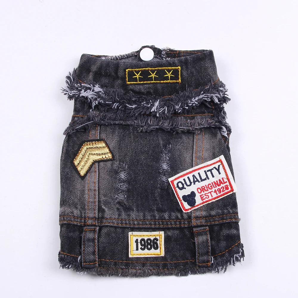 Denim Vest For Fur Babby