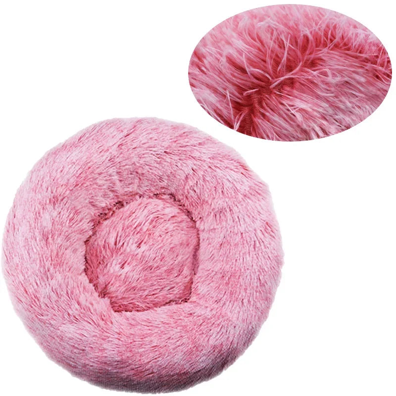 40-90cm Round Plush Pet Bed