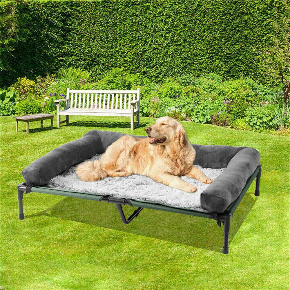 Raised Dog Bed with Cooling Breathable Mat