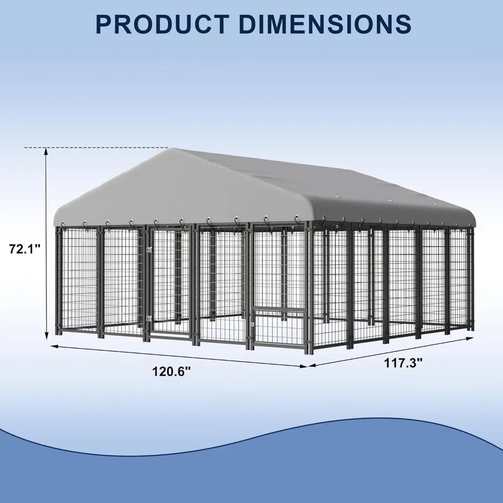 Heavy- Duty Outdoor Dog Kennel 10X10FT