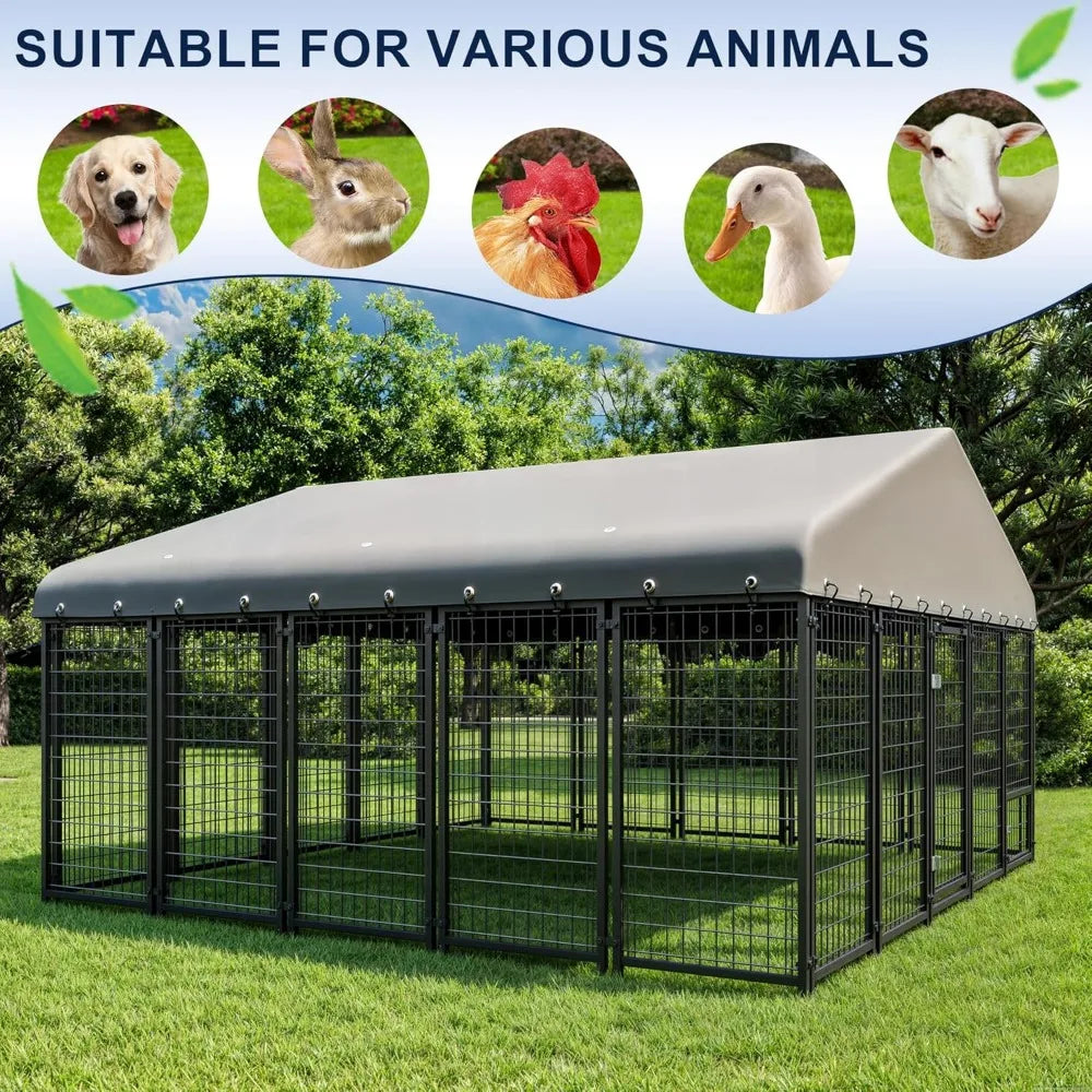 Heavy- Duty Outdoor Dog Kennel 10X10FT