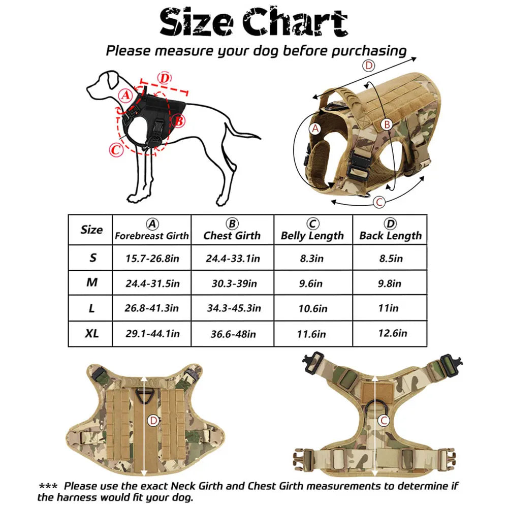 Large Dog Harness + Collar + Leash