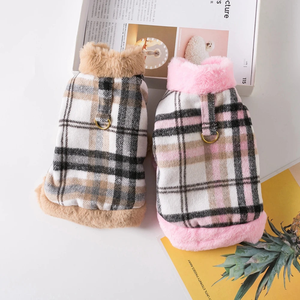 Fun and Fabulous Plaid Winter Pet Jacket