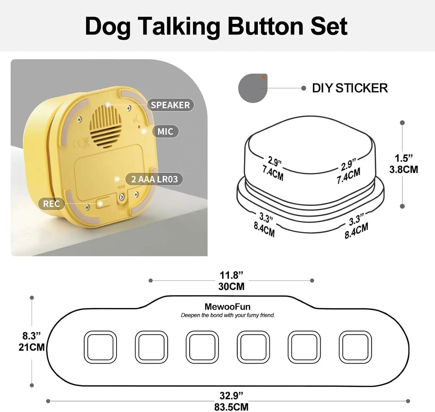 Mewoofun Dog Communication Buttons