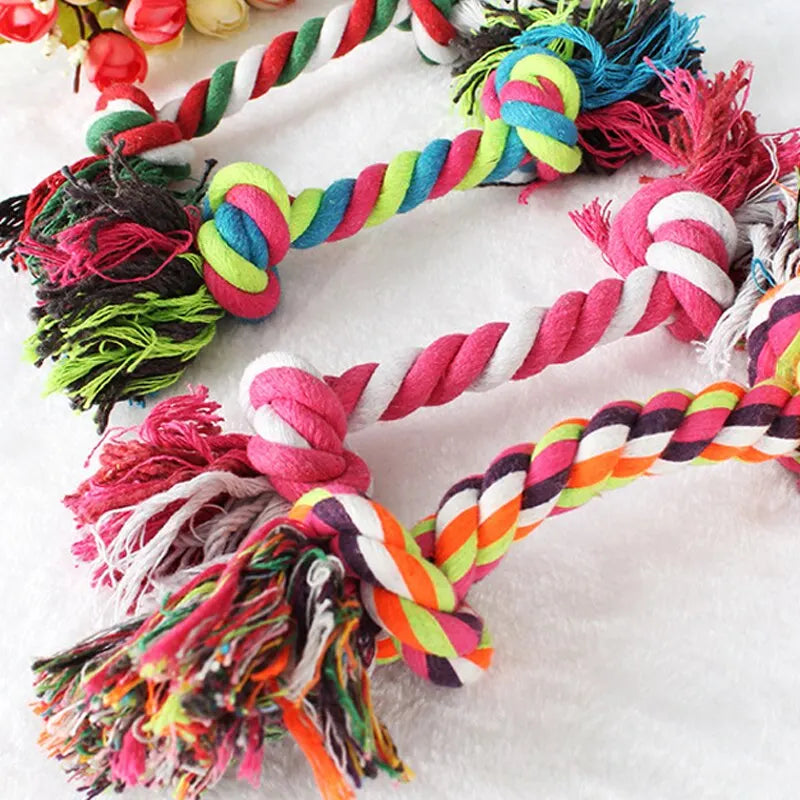 Colorful Bite-resistant Cotton Rope Knot Toy