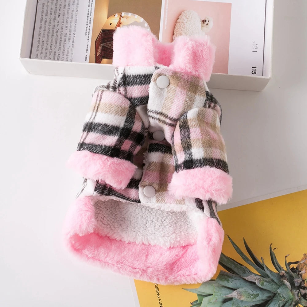 Fun and Fabulous Plaid Winter Pet Jacket
