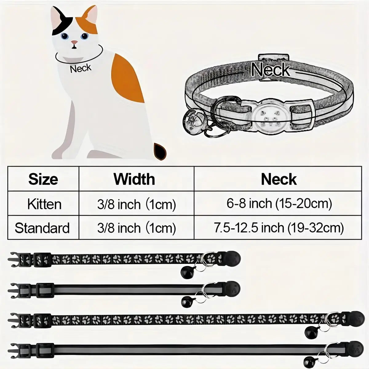 Reflective Pet Collar 2 PC