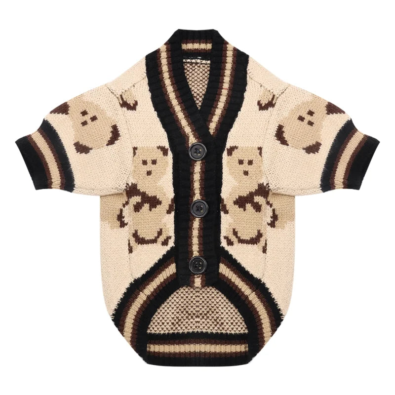 Pet Fashion Forward Knitted Cardigan Sweater