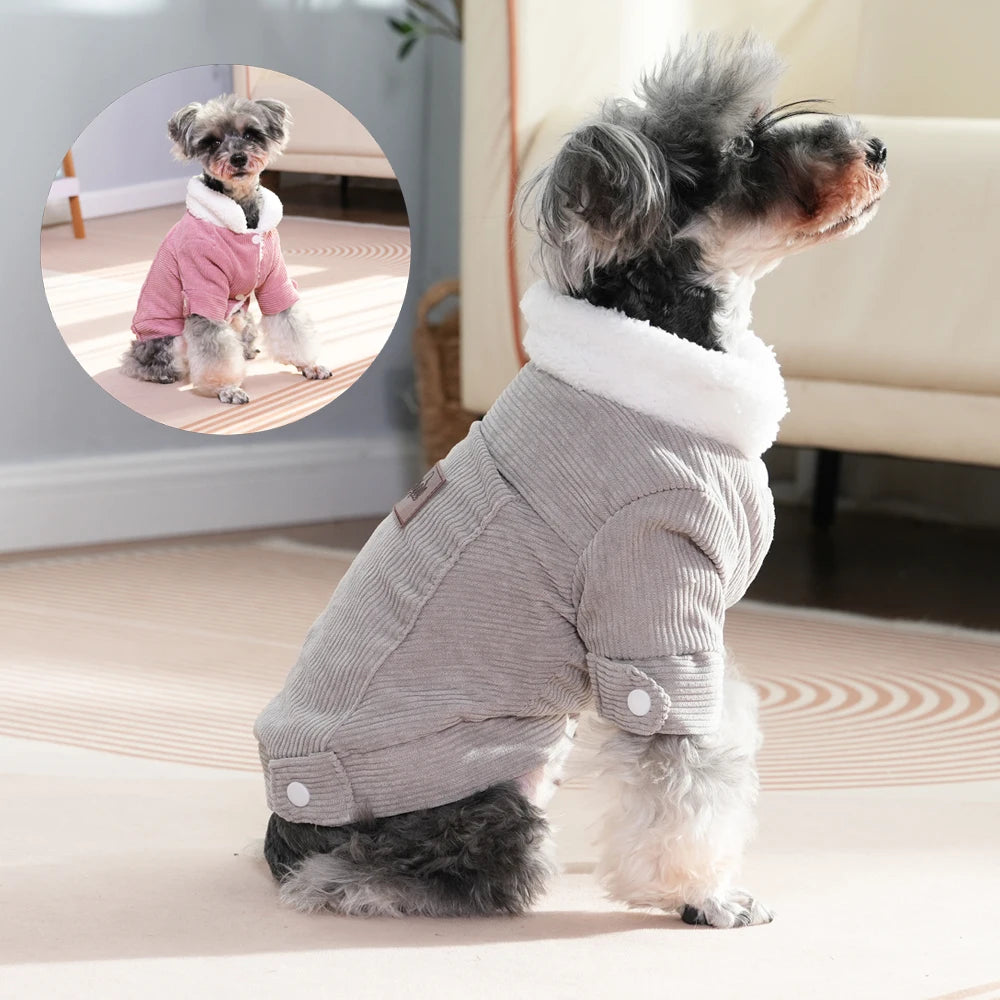 Cute Corduroy Pet Jacket