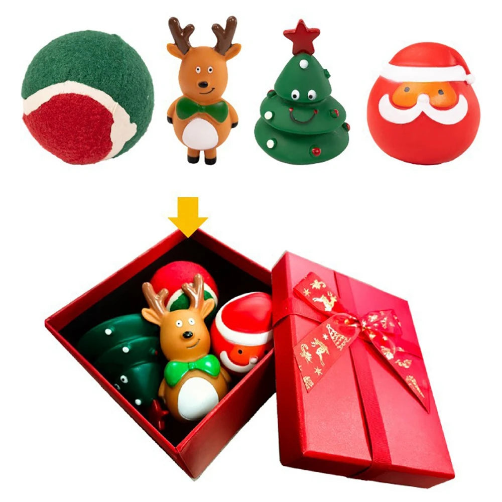 Christmas Stocking Dog Toys Set