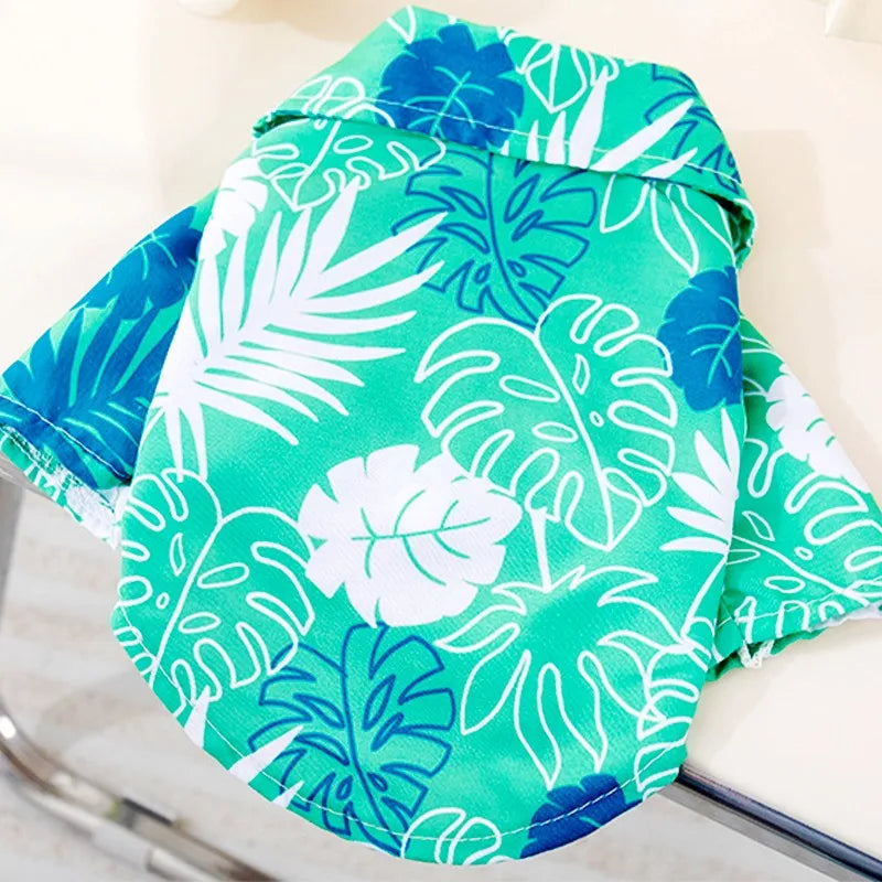 Beachy Hawaiian Print Pet Shirts