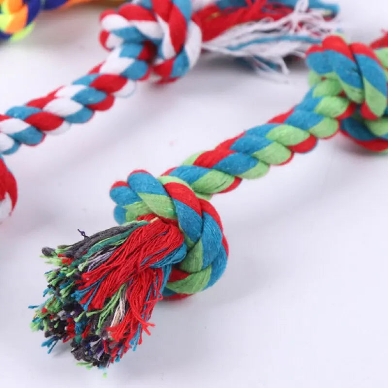 Colorful Bite-resistant Cotton Rope Knot Toy