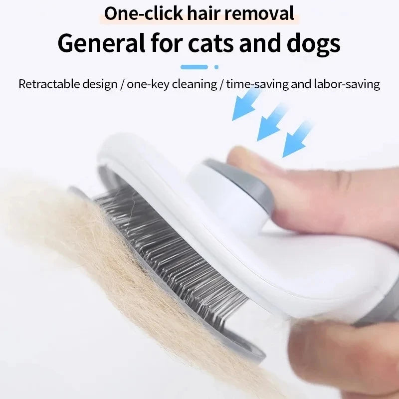 Self-cleaning Pet Hair Slicker Brush