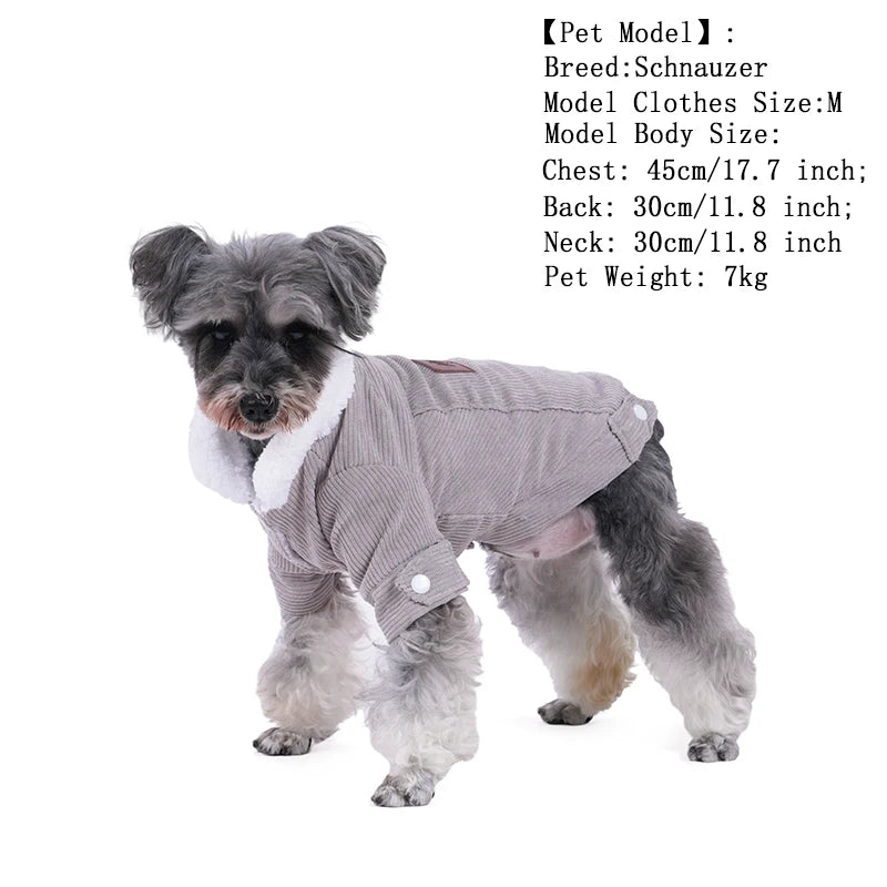 Cute Corduroy Pet Jacket