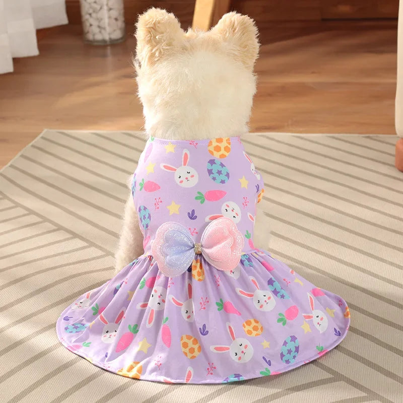 Purple Print Spring/Summer Dog Dress