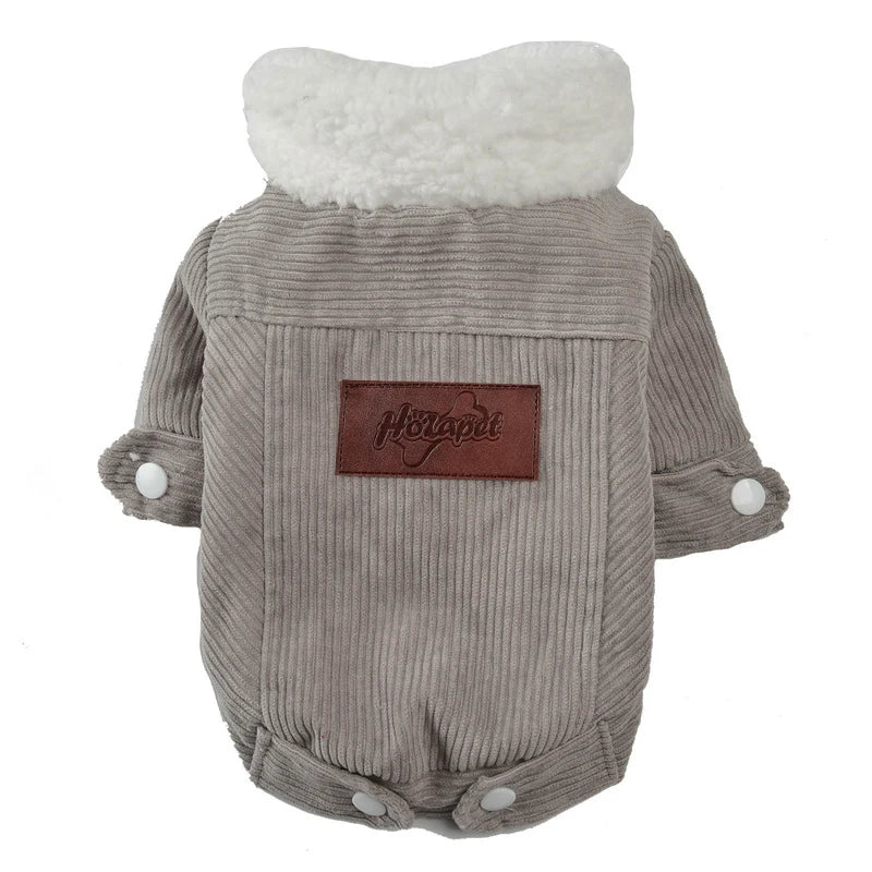 Cute Corduroy Pet Jacket