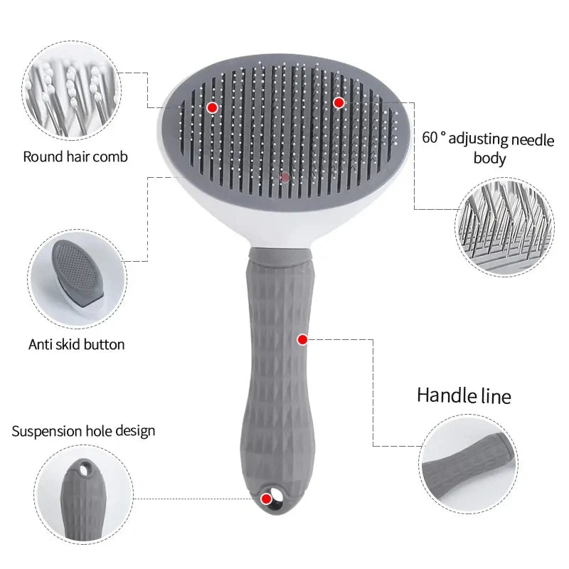 Self-cleaning Pet Hair Slicker Brush