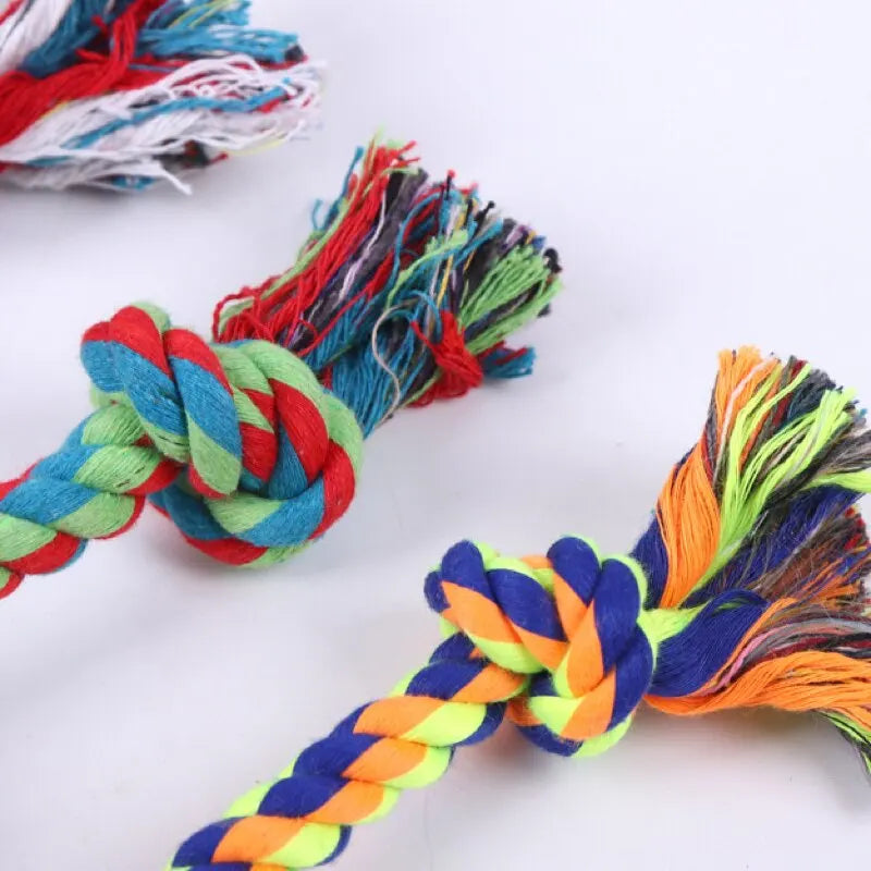 Colorful Bite-resistant Cotton Rope Knot Toy