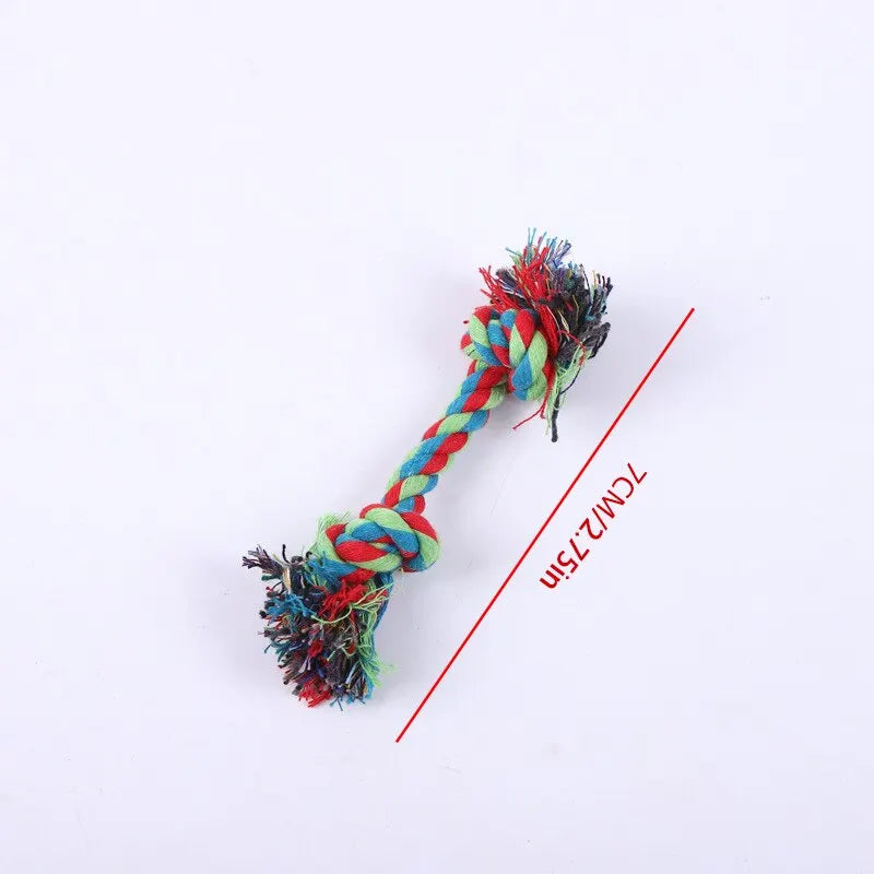 Colorful Bite-resistant Cotton Rope Knot Toy