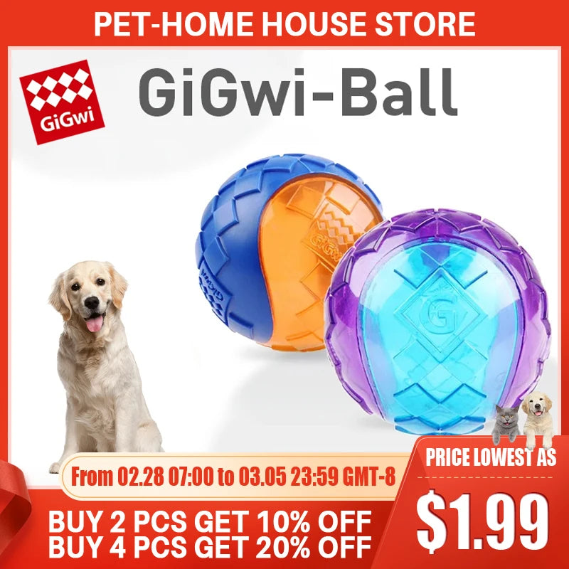 GiGwi Dog Squeaky Non-toxic Ball for Dogs