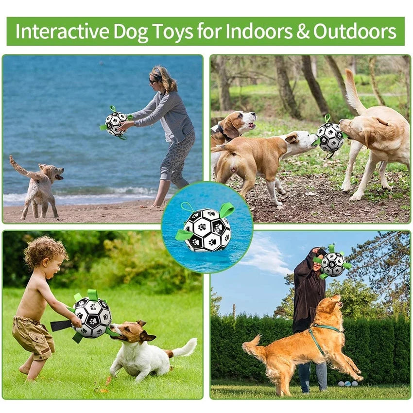 Pet Football Toy with Grab Tabs
