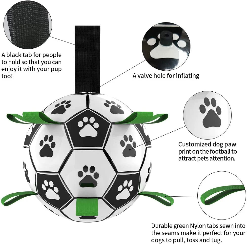 Pet Football Toy with Grab Tabs