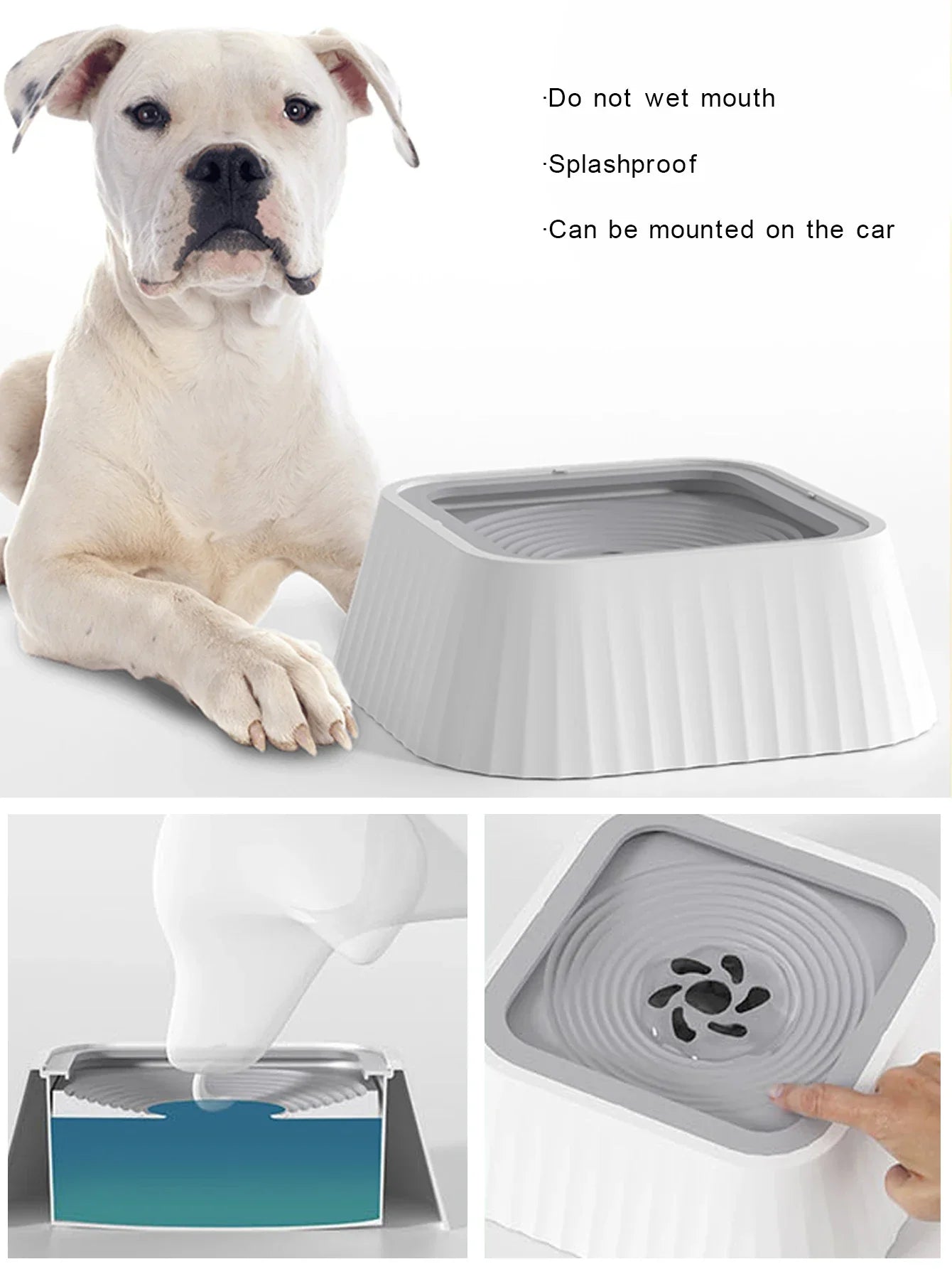 Pet Water Fountain with Floating Plates