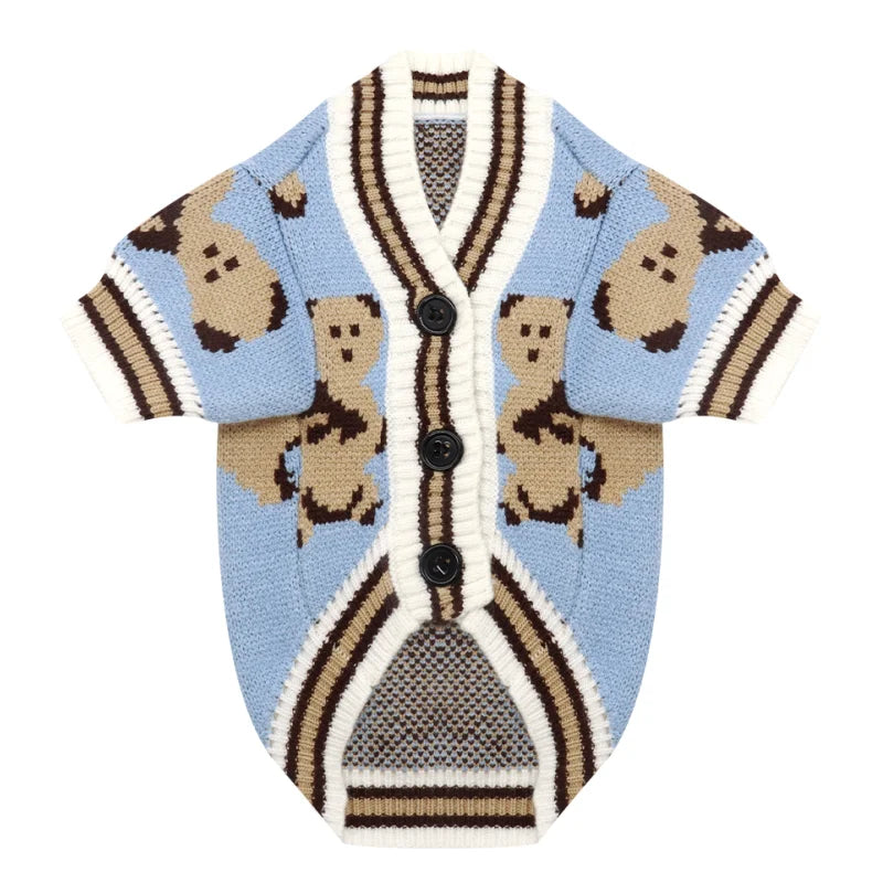 Pet Fashion Forward Knitted Cardigan Sweater