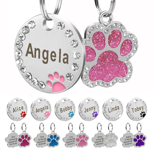 Blinged Out Personalized Pet ID Tag