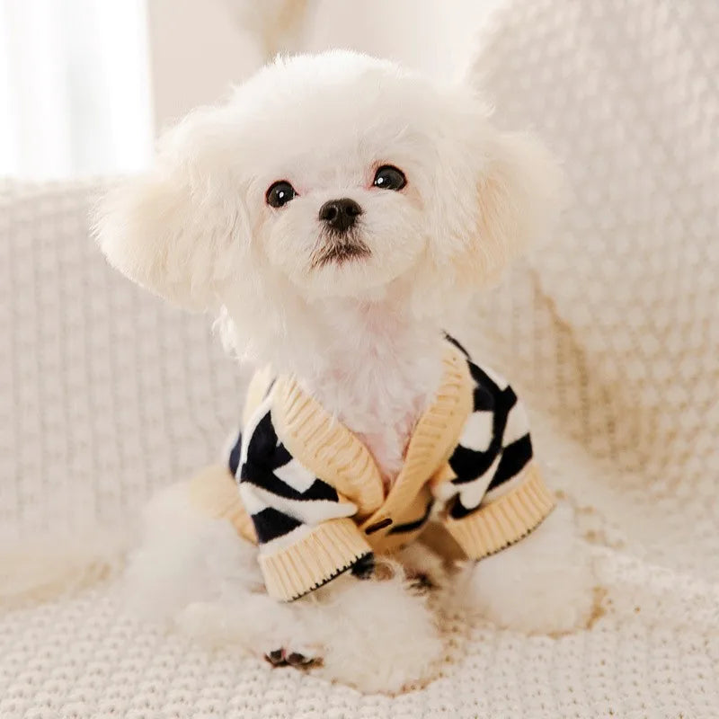 Pet Fashion Forward Knitted Cardigan Sweater