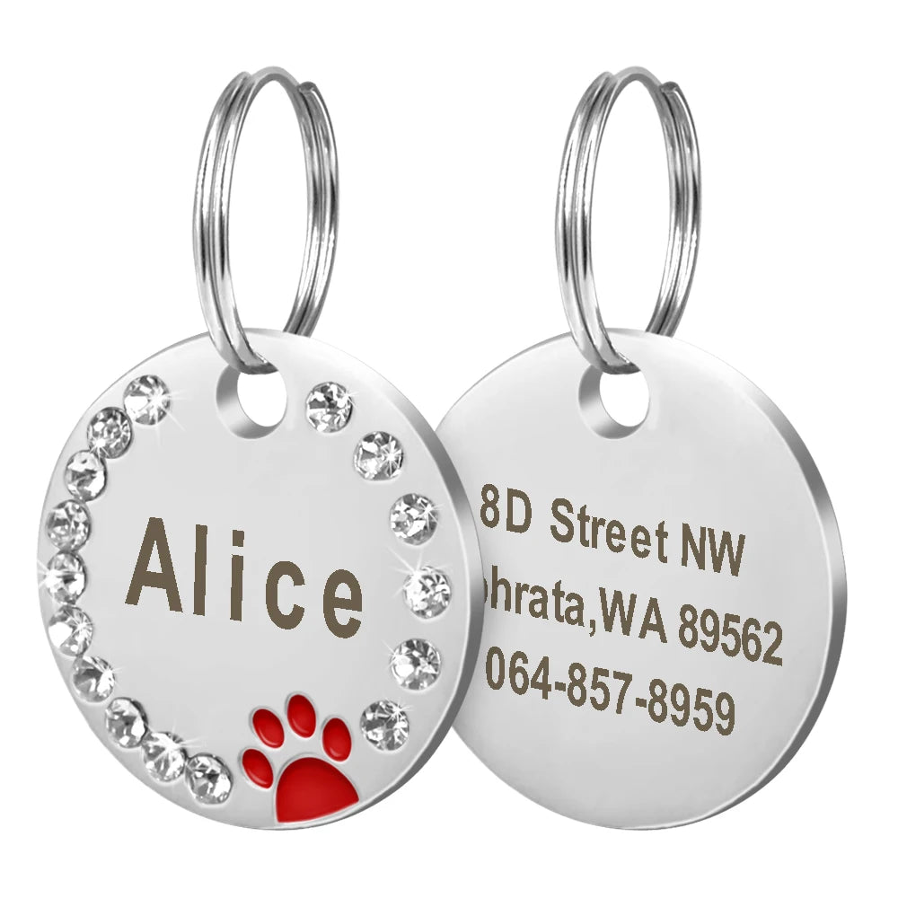 Blinged Out Personalized Pet ID Tag
