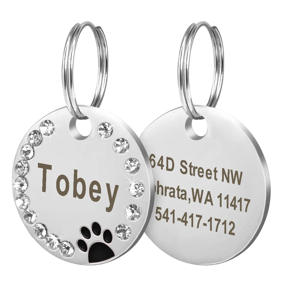 Blinged Out Personalized Pet ID Tag