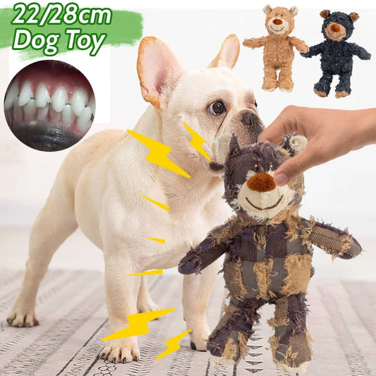 Squeaky Plush Bear Pet Toy