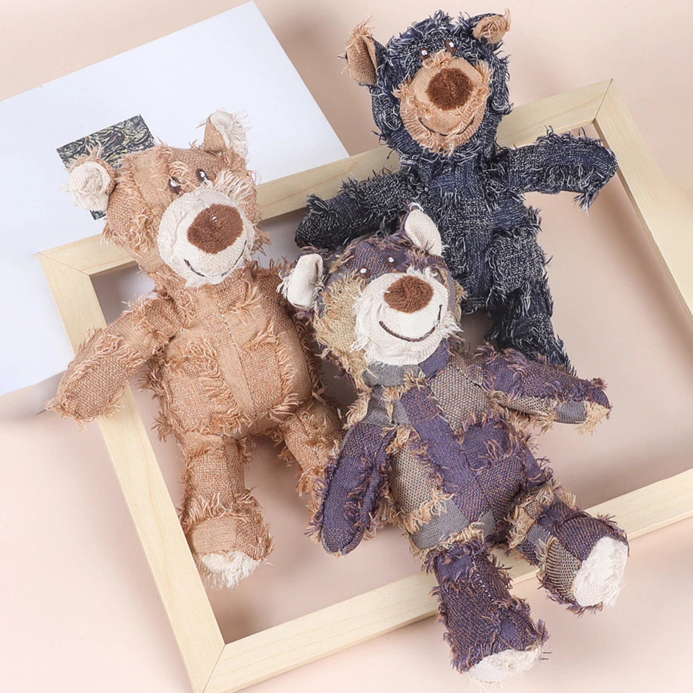 Squeaky Plush Bear Pet Toy