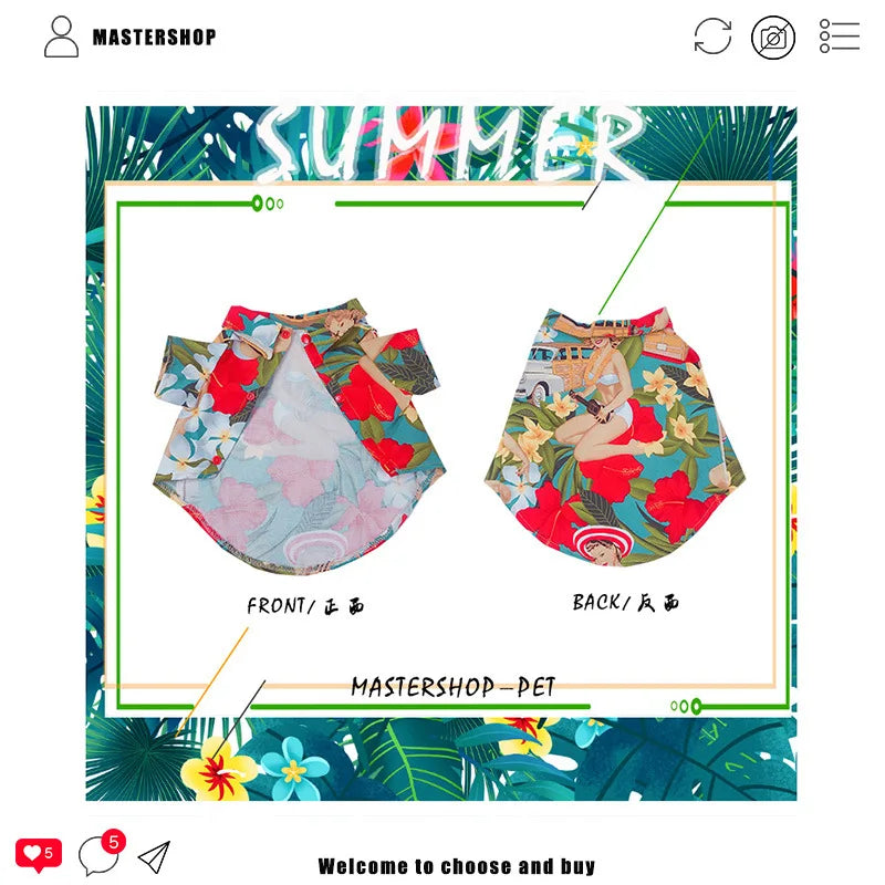 Stylin' Hawaiian Dog Shirt