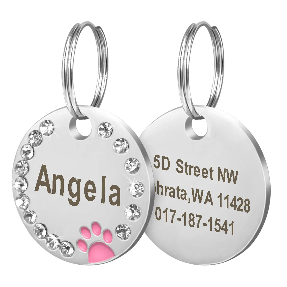 Blinged Out Personalized Pet ID Tag
