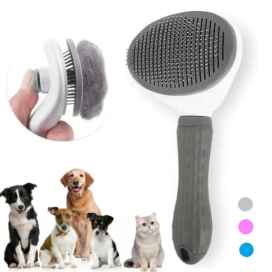 Self-cleaning Pet Hair Slicker Brush