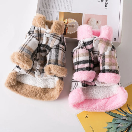 Fun and Fabulous Plaid Winter Pet Jacket