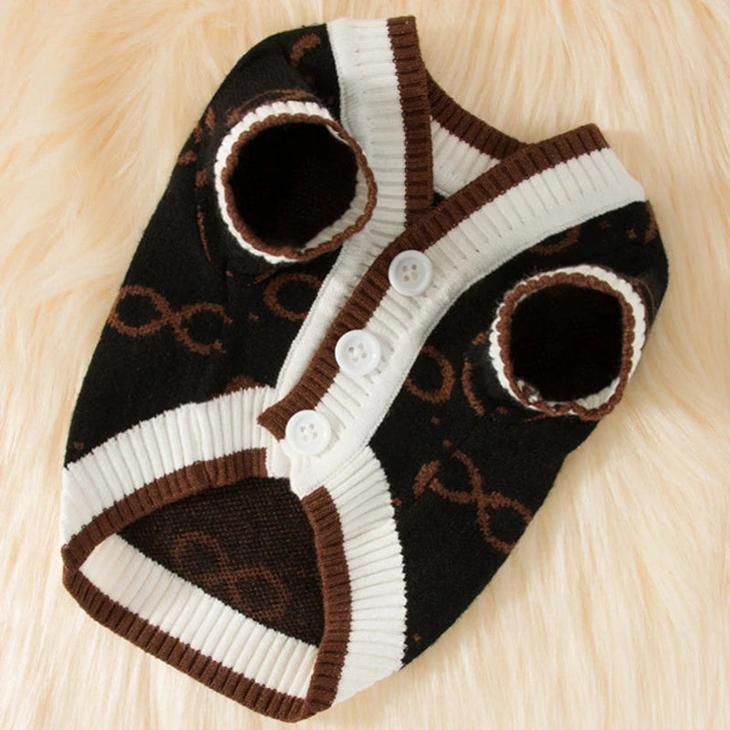 Pet Fashion Forward Knitted Cardigan Sweater