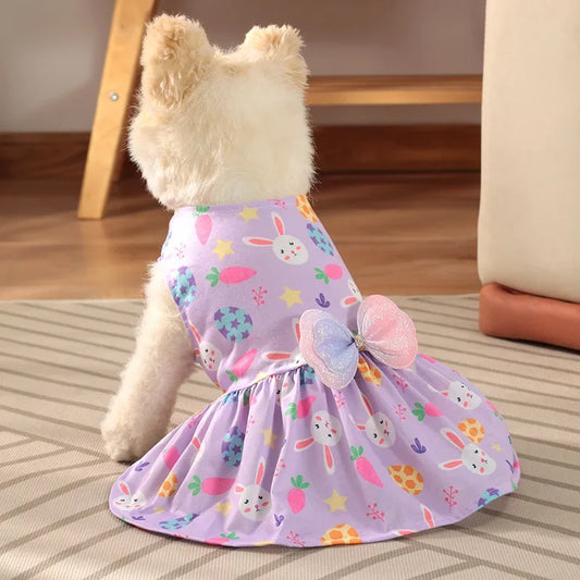 Purple Print Spring/Summer Dog Dress