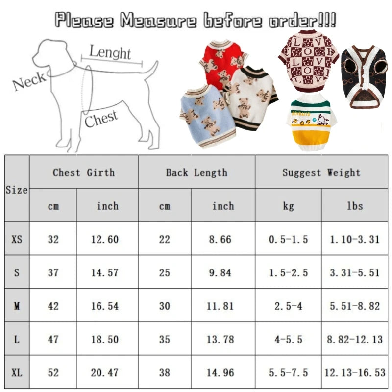 Pet Fashion Forward Knitted Cardigan Sweater