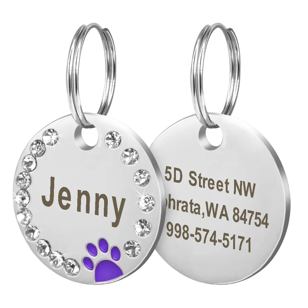 Blinged Out Personalized Pet ID Tag