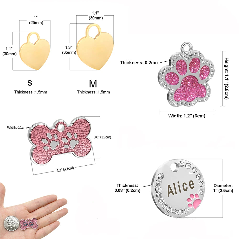 Blinged Out Personalized Pet ID Tag