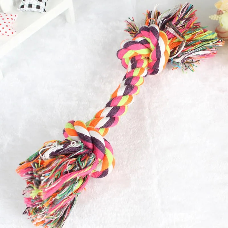Colorful Bite-resistant Cotton Rope Knot Toy