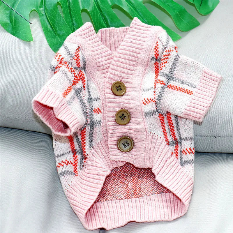 Pet Fashion Forward Knitted Cardigan Sweater