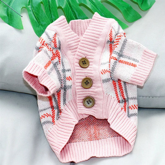 Pet Fashion Forward Knitted Cardigan Sweater