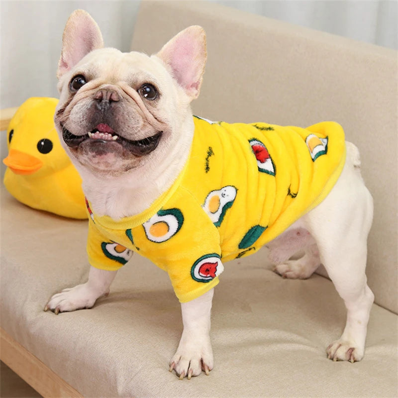 Fun Fleece Print Pet Shirts