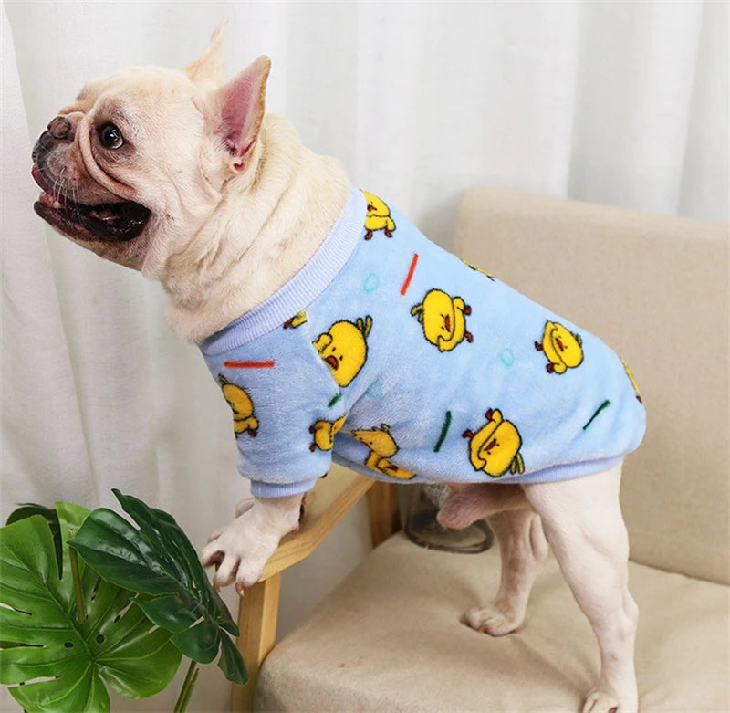 Fun Fleece Print Pet Shirts