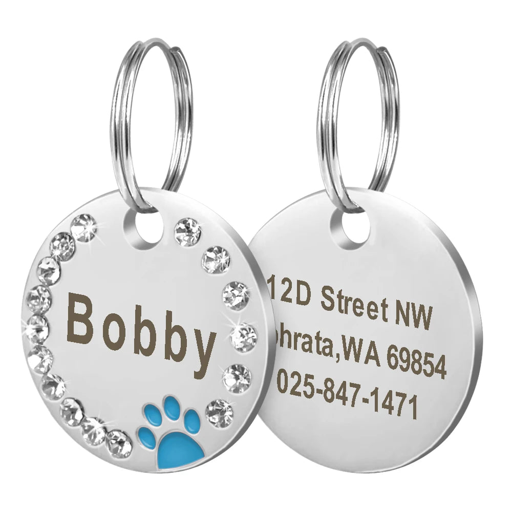 Blinged Out Personalized Pet ID Tag