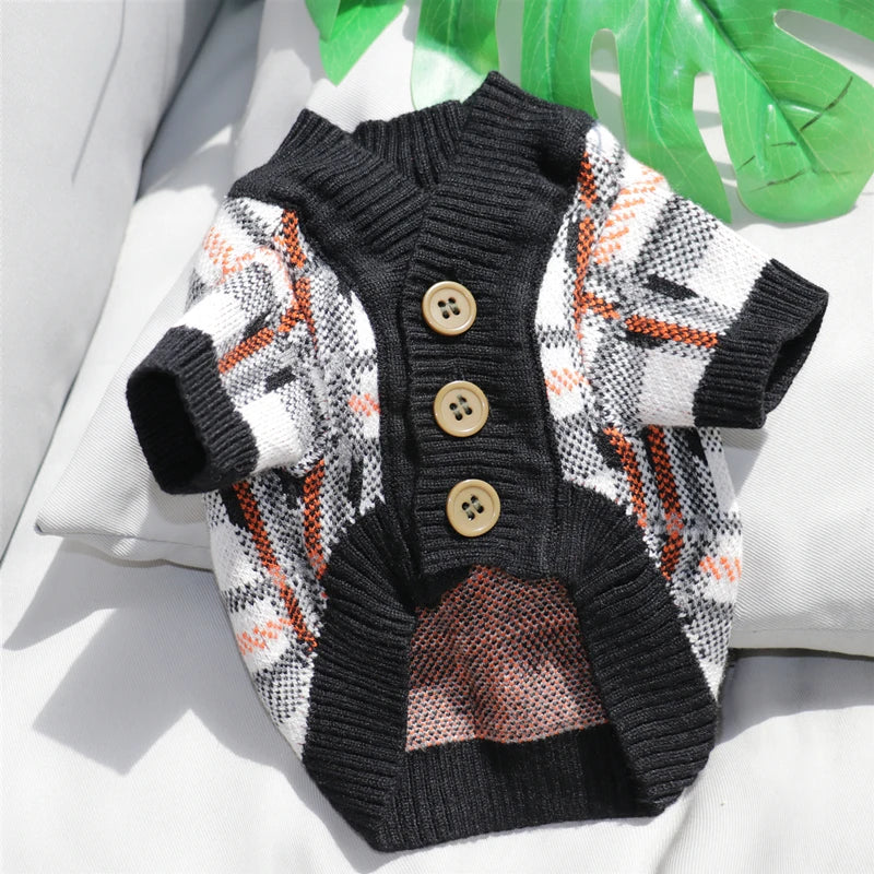 Pet Fashion Forward Knitted Cardigan Sweater